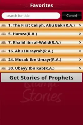 Stories of Sahabas in Islam android App screenshot 0