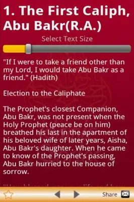 Stories of Sahabas in Islam android App screenshot 1